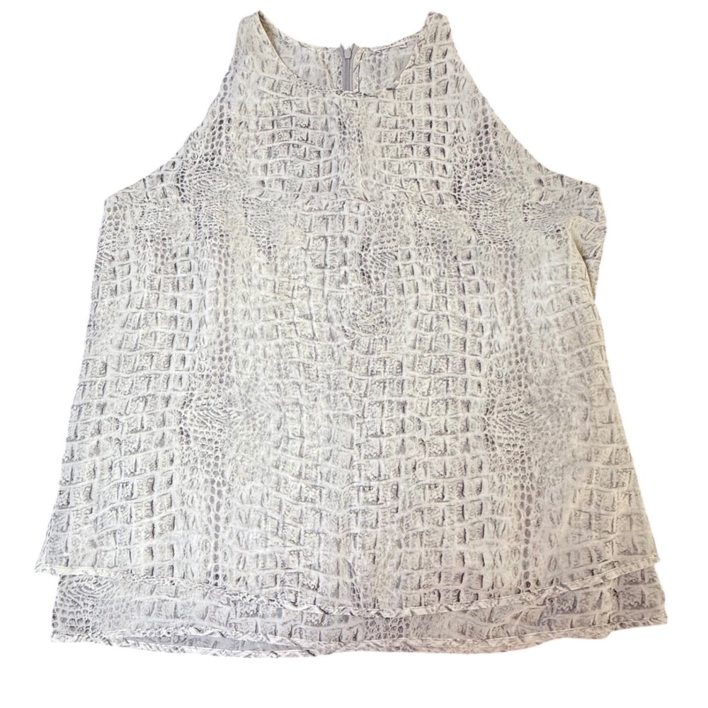 Violet + Claire Sleeveless Top - Mock Croc Print - Layered - XL‎